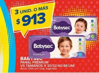 Carrefour Maxi Pañales babysec oferta