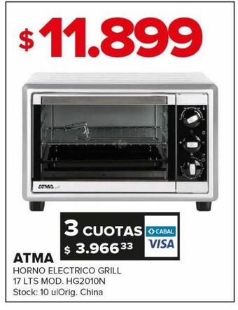 Carrefour Maxi Horno eléctrico atma oferta