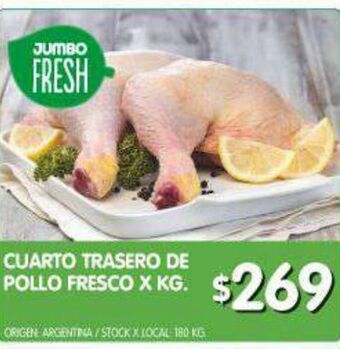 Jumbo Cuarto trasero de pollo x kg oferta