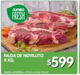 Jumbo Falda de novillito x kg oferta