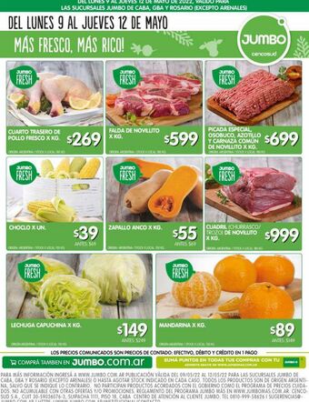 Jumbo Zapallo anco x kg oferta