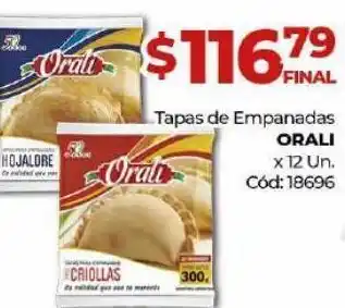 Diarco Tapas de empanadas orali x 12un oferta