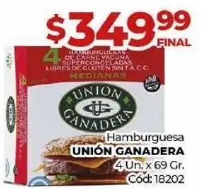 Diarco Hamburguesas union ganadera x 69g oferta