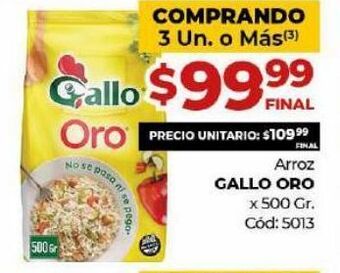 Diarco Arroz gallo oro x 500g oferta
