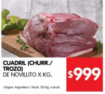Disco Cuadril de novillito x kg oferta