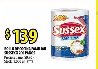 Punto Mayorista Rollo de cocina familiar sussex x 200 paños oferta