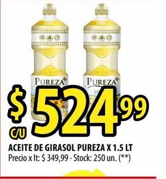 Punto Mayorista Aceite de girasol pureza x 1.5 lt oferta