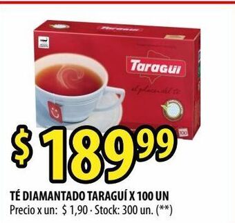 Punto Mayorista Té diamantado taraguí x 100 un oferta