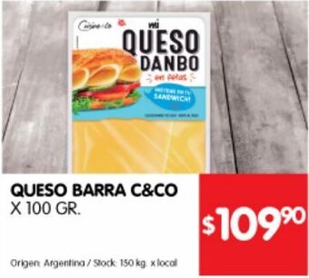 Disco Queso barra c&co x 100g oferta