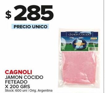 Carrefour Maxi Jamón cocido cagnoli 200g oferta