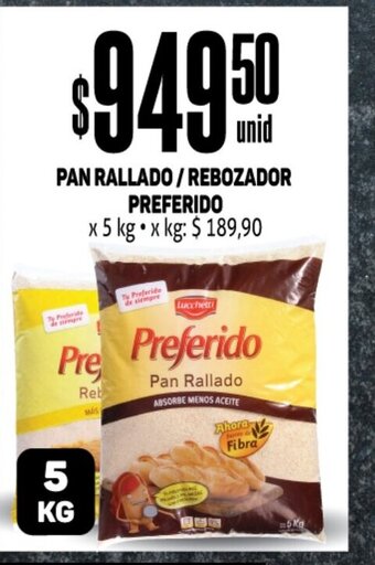 Makro Pan Rallado/Rebozador Preferido x 5 kg oferta