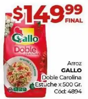 Diarco Arroz gallo x 500 gr oferta