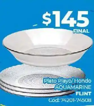 Diarco Plato playo / hondo flint oferta