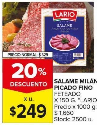 Carrefour Maxi Salame milán picado fino lario 150g oferta