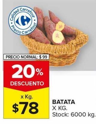 Carrefour Maxi Batata x kg oferta