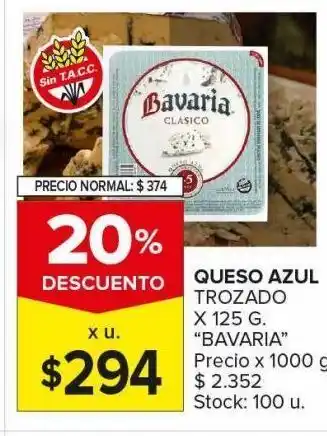 Carrefour Maxi Queso azul bavaria 100g oferta