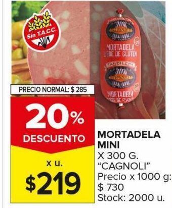 Carrefour Maxi Mortadela cagnoli 300g oferta