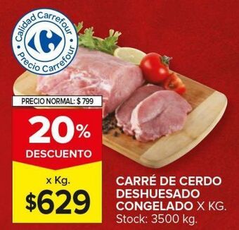 Carrefour Maxi Carré de cerdo deshuesado congelado kg oferta