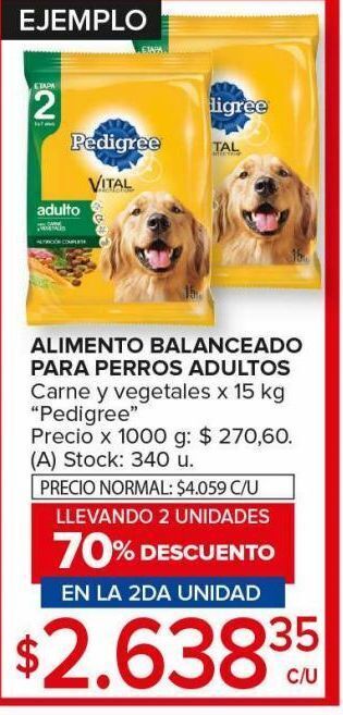 Carrefour Maxi Alimento balanceado para perros pedigree 15kg oferta