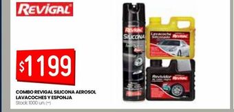 Changomas Combo revigal silicona aerosol lavacoches y esponja oferta