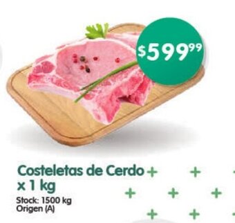Supermercados Buenos Días Costeletas de Cerdo x 1 kg oferta