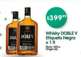 Supermercados Buenos Días Doble V Whisky Etiqueta Negra x 1 lt. oferta