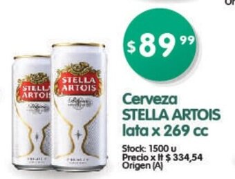 Supermercados Buenos Días Stella Artois Cerveza lata x 269 cc oferta