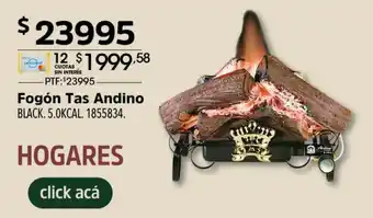 Easy Hogares Fogón Tas Andino Black 5.0 KCal. 1855834 oferta