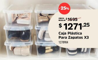 Easy Caja Plástica Para Zapatos x3 oferta