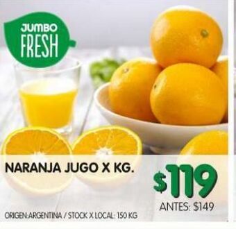 Jumbo Naranja jugo x kg oferta