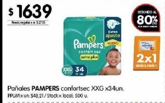 Disco Pañales pampers confortsec oferta