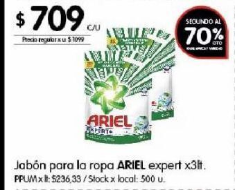 Disco Detergente ariel 3lt oferta