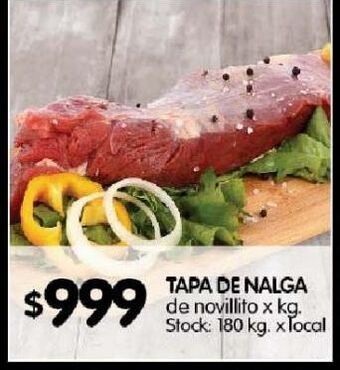 Disco Tapa de nalga de novillito kg oferta
