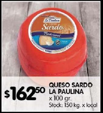 Disco Queso sardo la paulina 100g oferta
