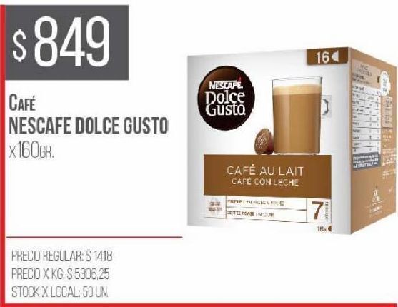 Café nescafé dolce gusto x 160g oferta en Disco