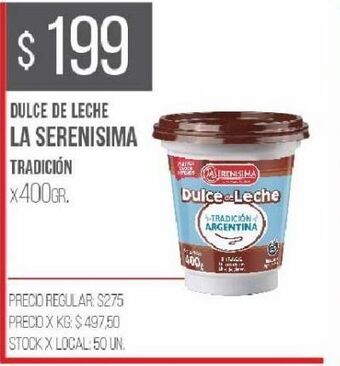 Disco Dulce de leche la serenísima x 400g oferta