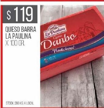 Disco Queso de barra la paulina x 100g oferta