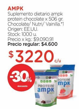 Farmacity Suplemento dietario ampk protein chocolate x 506 gr. oferta