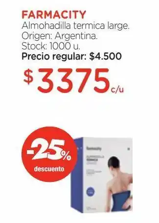 Farmacity Almohadilla termica large. oferta
