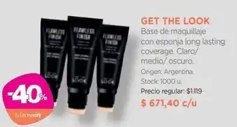 Farmacity Base de maquillaje get the look con esponja oferta