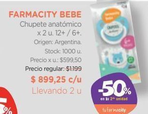 Farmacity Chupete de silicona farmacity bebé anatómico 6-12 meses x 2 un oferta