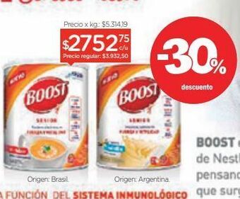 Farmacity Suplemento nutricional boost en polvo sin sabor en lata x 740 g oferta