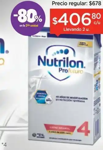 Farmacity Leche infantil nutrilon 4 x 1l oferta