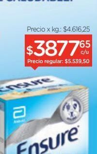Farmacity Suplemento nutricional polvo ensure vainilla x 1200 g oferta