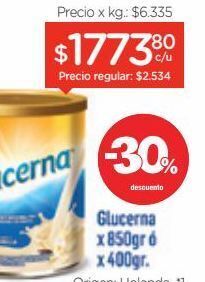 Farmacity Suplemento dietario glucerna sabor vainilla en polvo x 400 g oferta