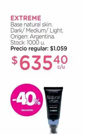 Farmacity Base natural skin. oferta