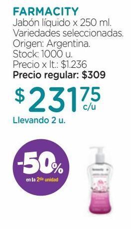Farmacity Jabón líquido x 250 ml. oferta