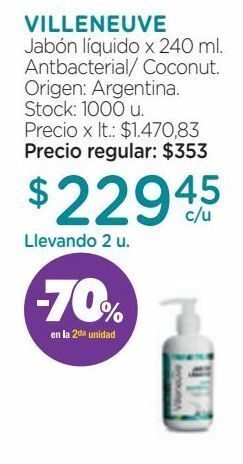 Farmacity Jabón líquido x 240 ml. oferta