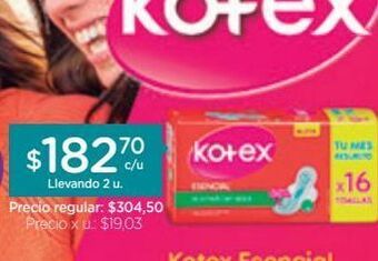 Farmacity Toallas femeninas esencial normal con alas x 16 un oferta