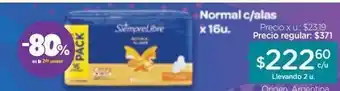 Farmacity Toallas femeninas normal suave con alas x 16 unidades oferta